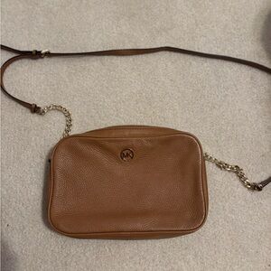Michael Kors Brown Leather Crossbody Bag